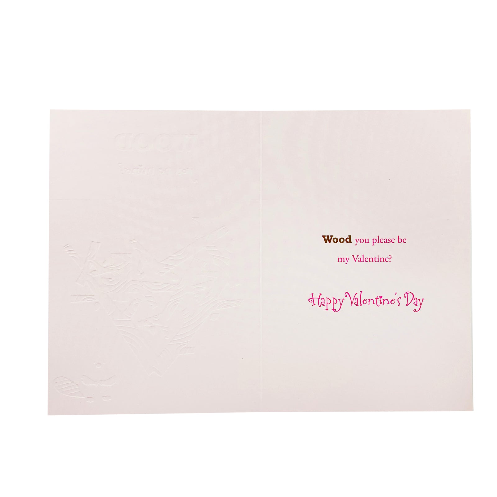 Designer Greetings Valentine's Day Card - Wood You Be Mine