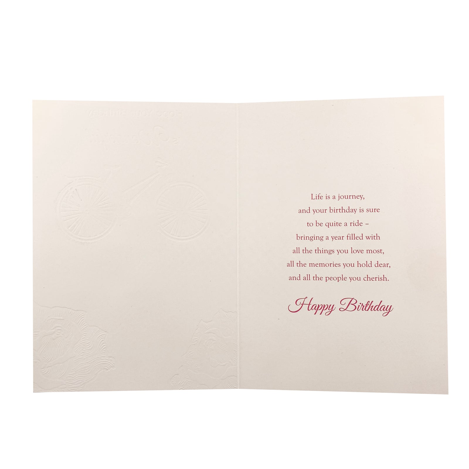 Designer Greetings Birthday Card - Hope Your Birthday Is Wonderful Bicycle