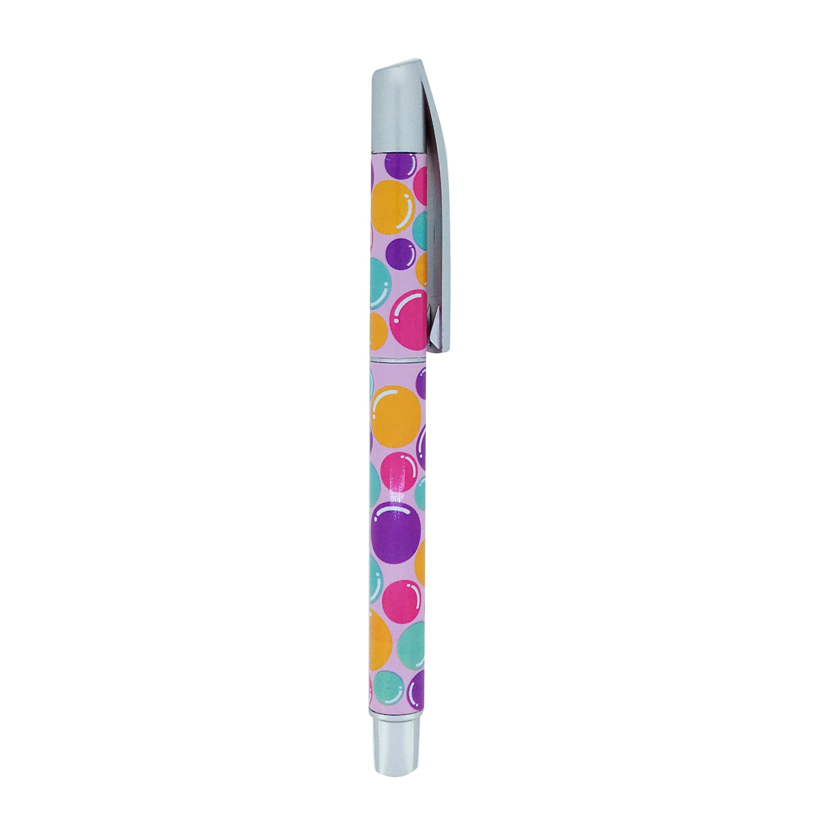 5PC DEAL Silver Clip Pen - Bubbles
