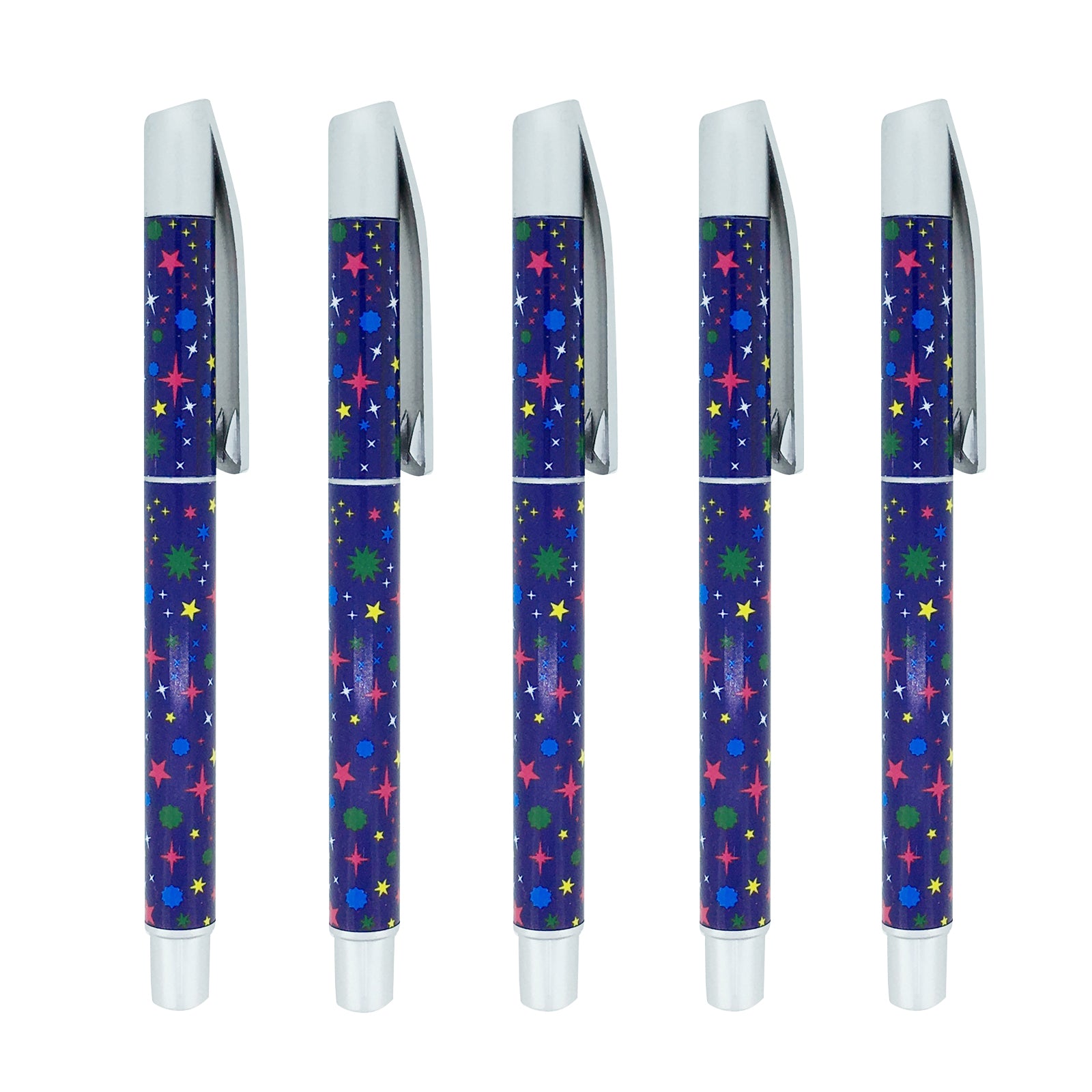5PC DEAL Silver Clip Pen - Starry Skies