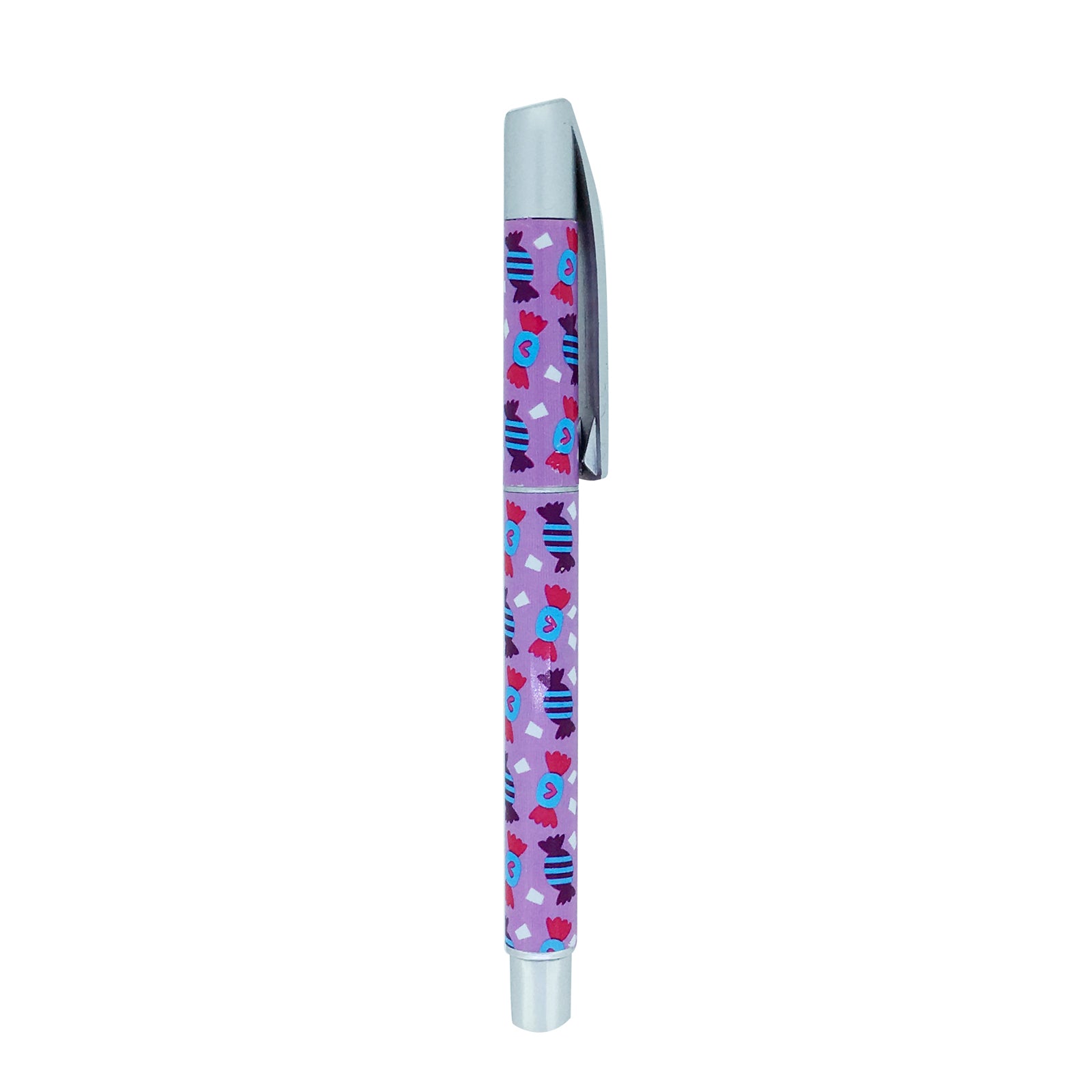 Silver Clip Pen - Sweets - Purple