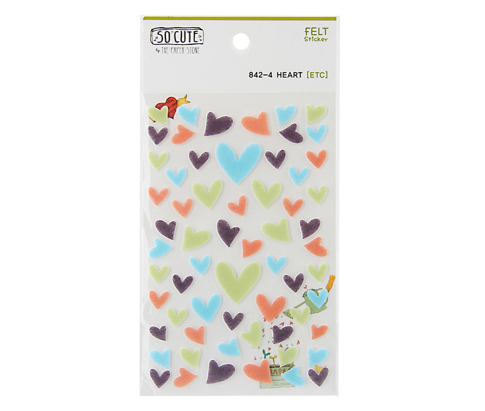 So-Cute Stickers - Felt Hearts