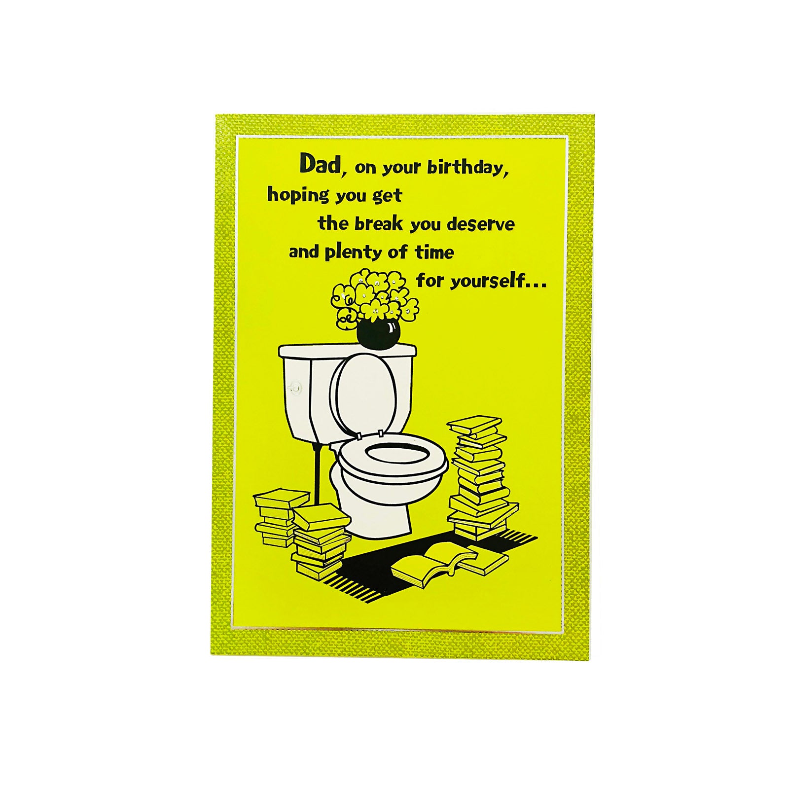 Designer Greetings Birthday Card - Dad On Your Birthday - Toilet Bowl