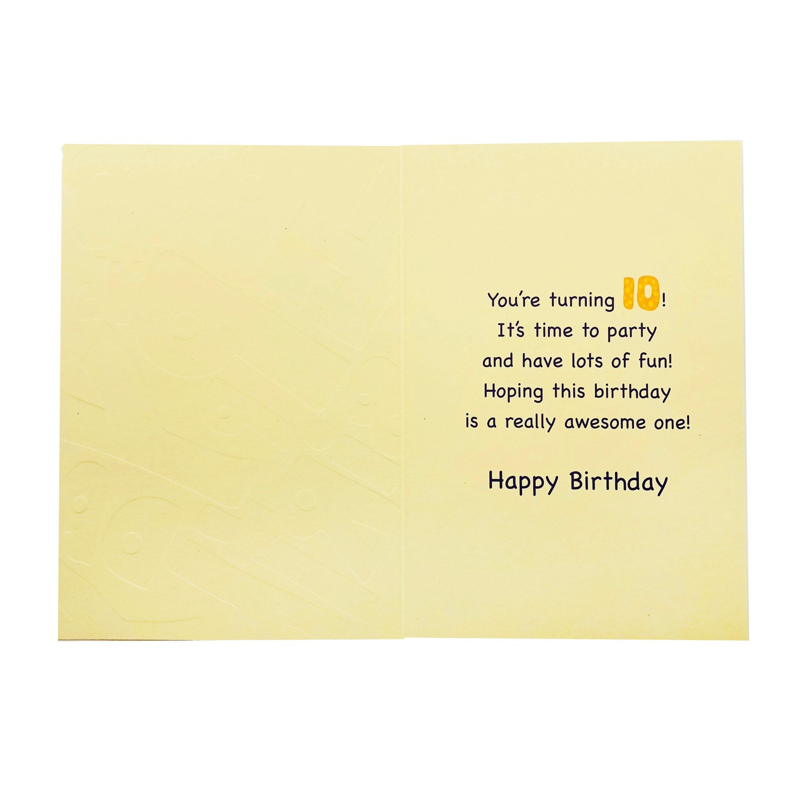 Designer Greetings Birthday Card Age 10 - Happy 10th Birthday