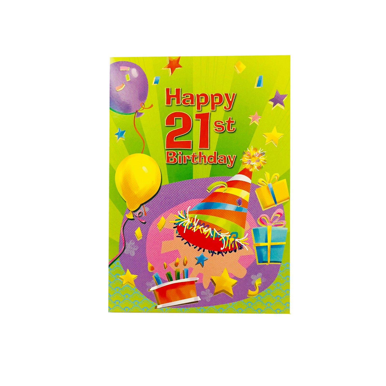 Designer Greetings Birthday Card Age 21 - Happy 21St Birthday