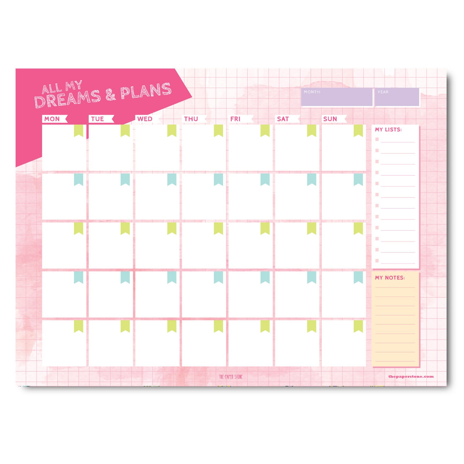 A4 Planner - Dreams And Plans Patterns