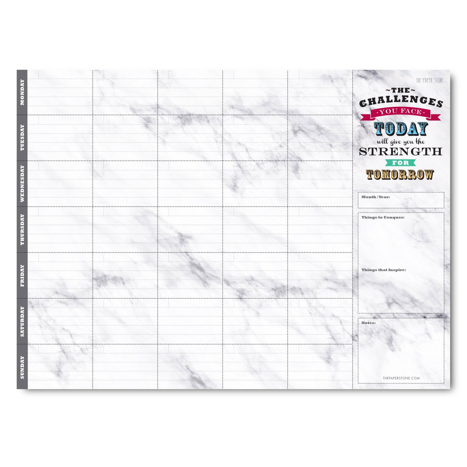 A4 Planner - Challenges Marble