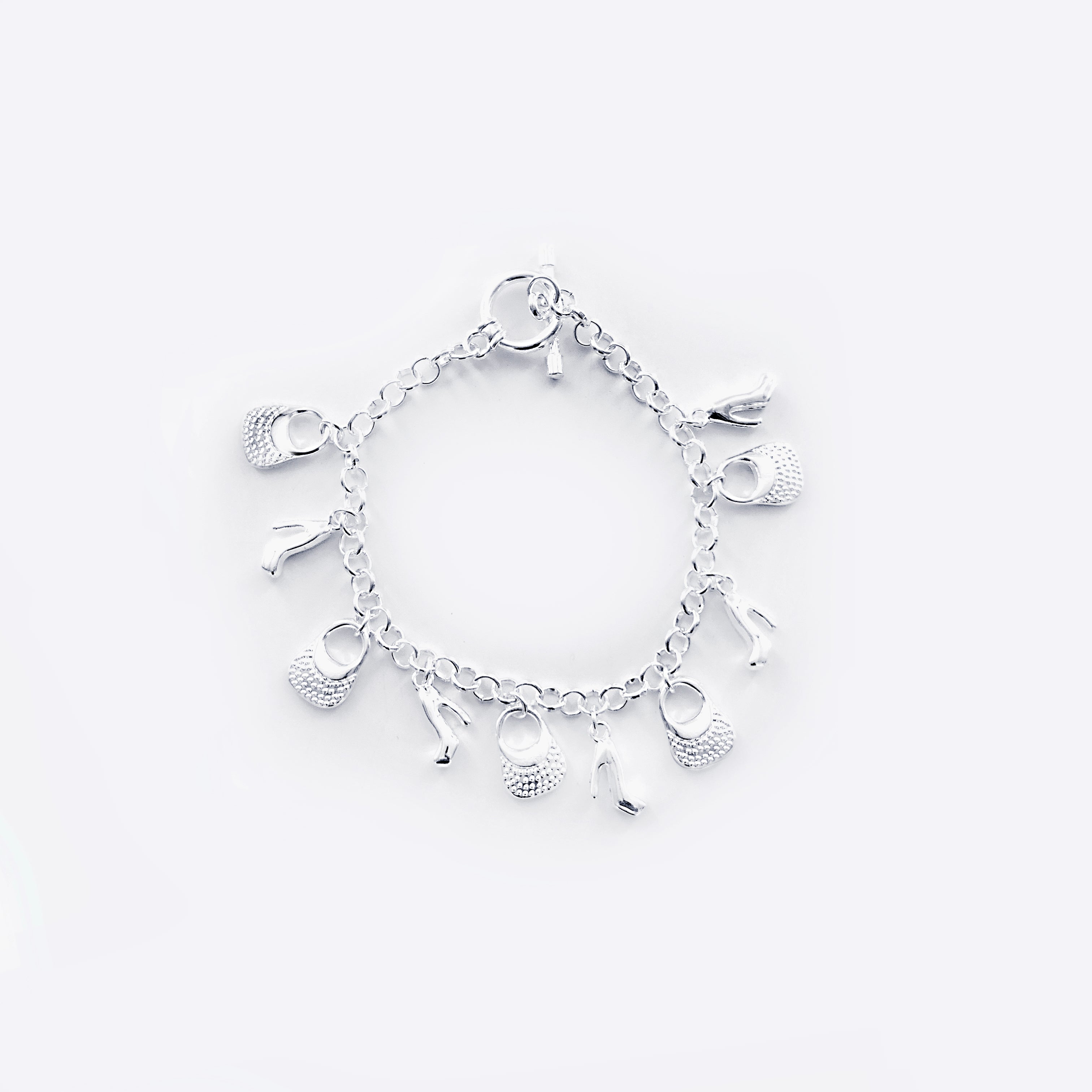 Charm Bracelet with Handbag and Shoe charms