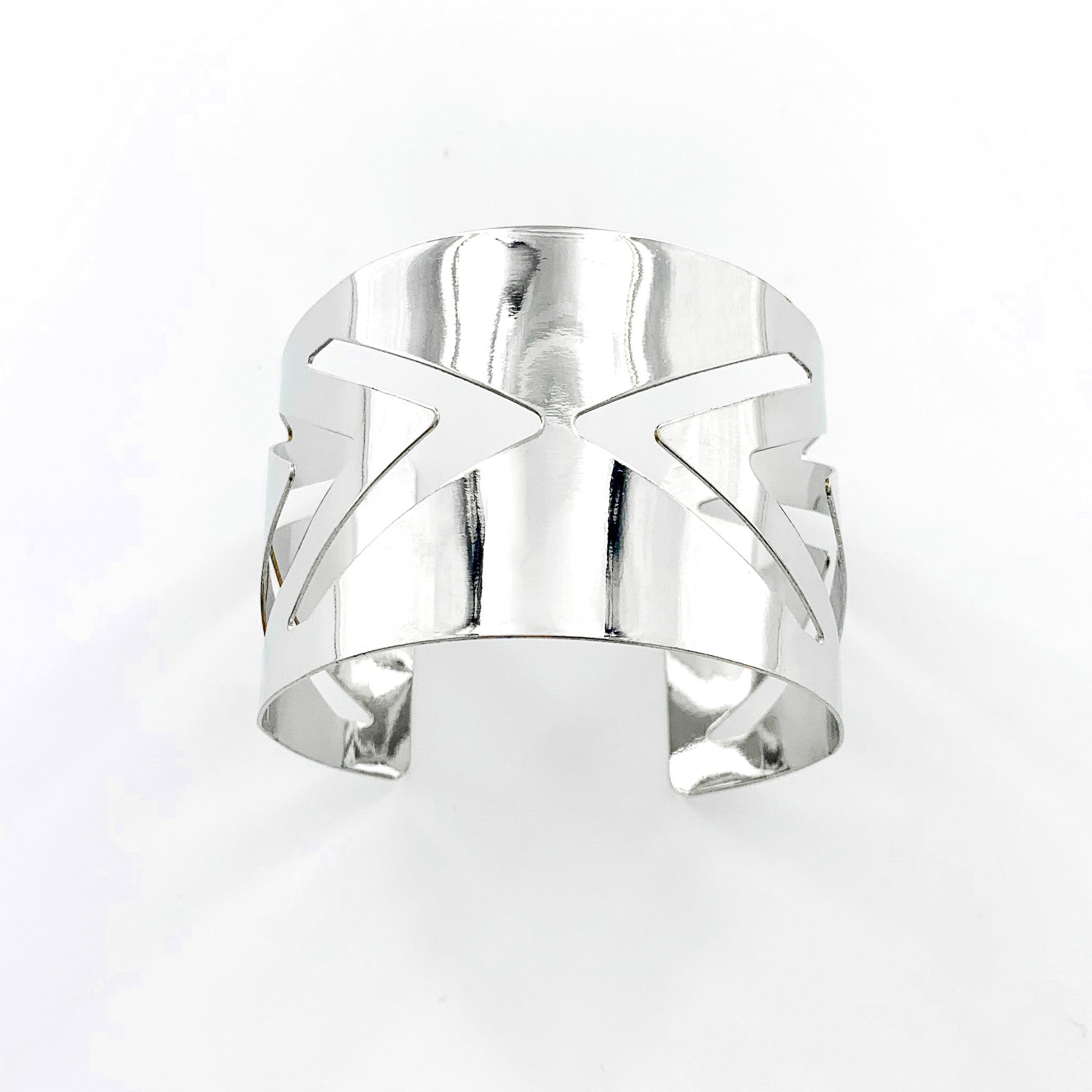 Silver Cuff with Arrow Cut-outs