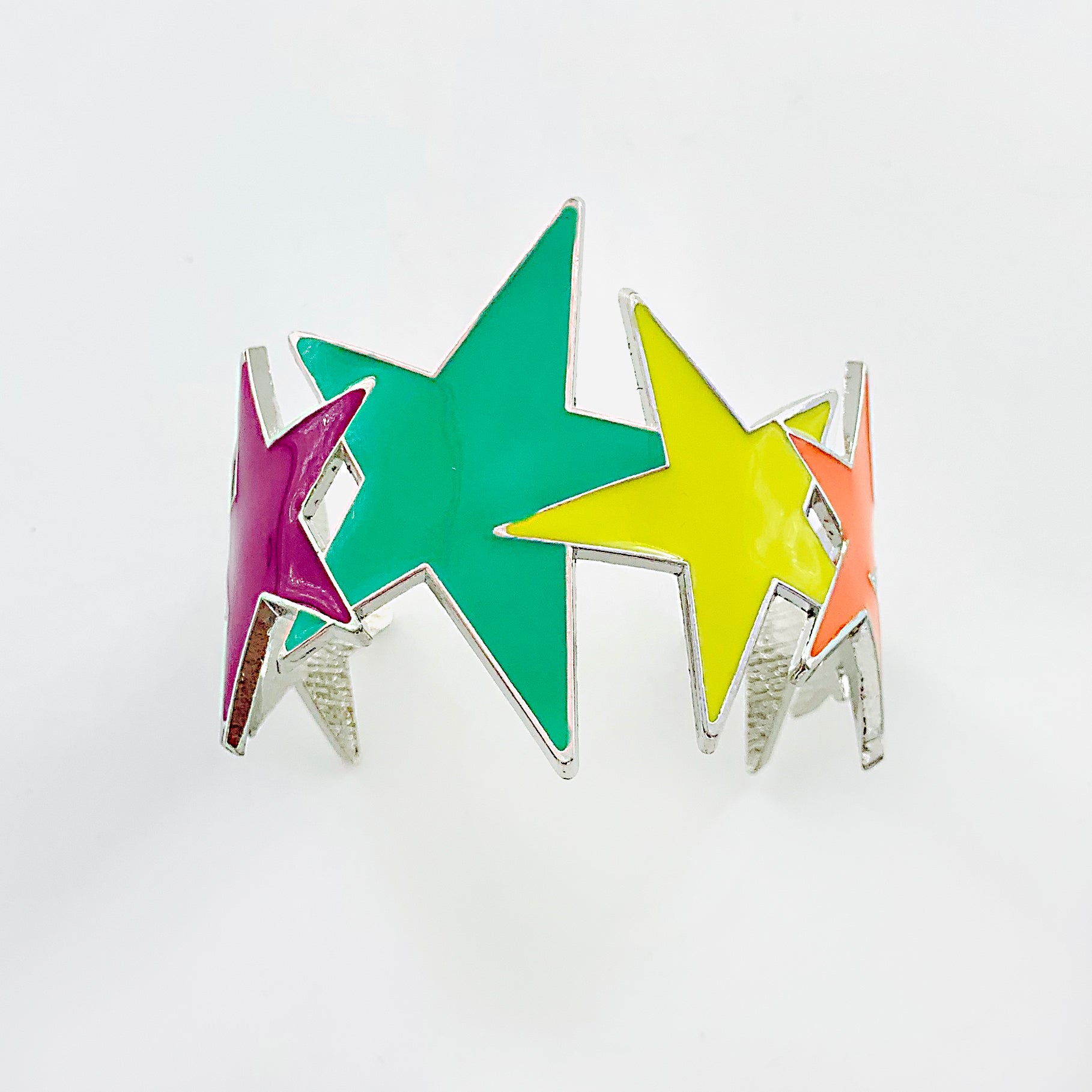 Cuff with colourful star-shapes