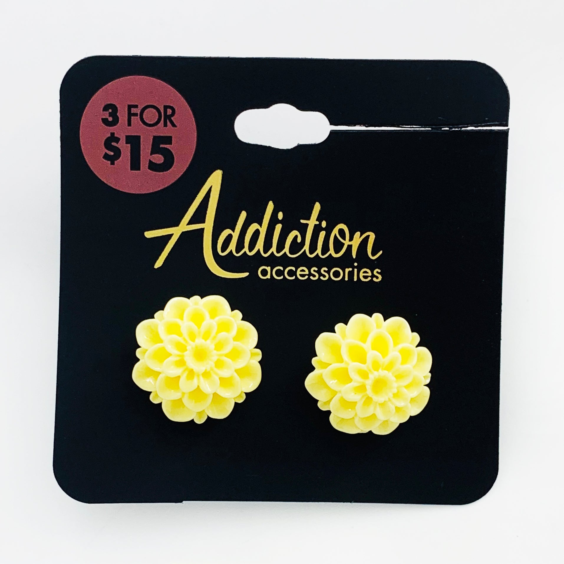 Yellow lotus earrings