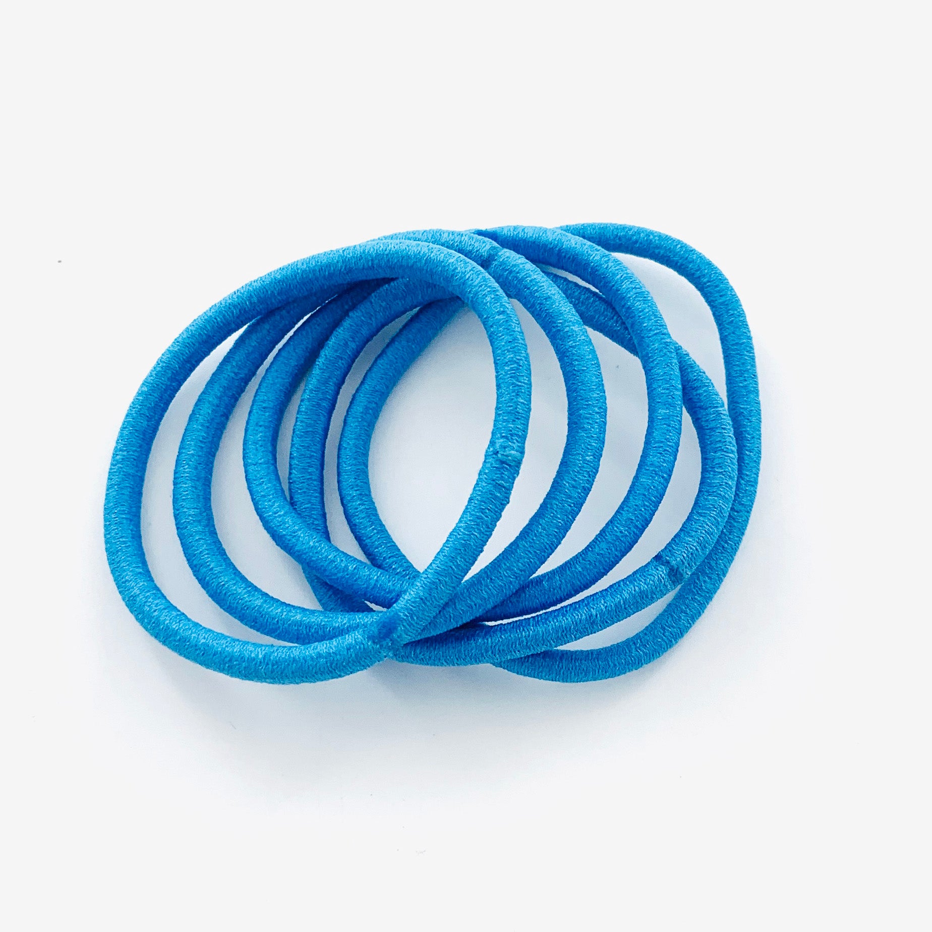 Rubber bands in blue