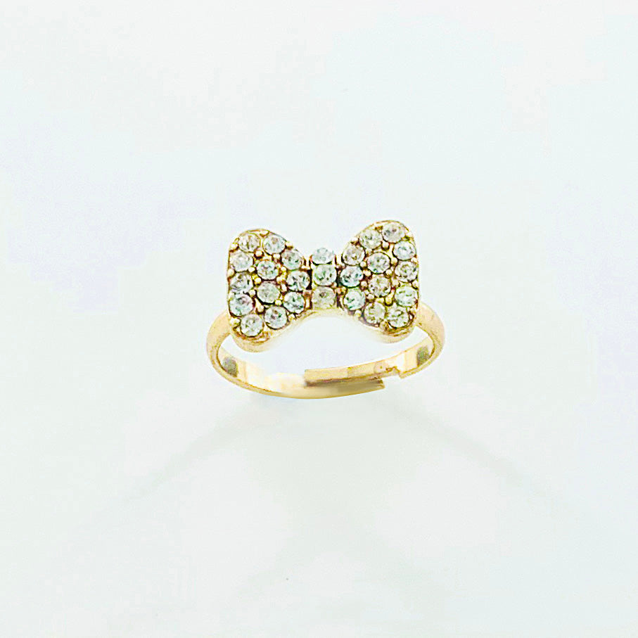 Ring with diamante ribbon