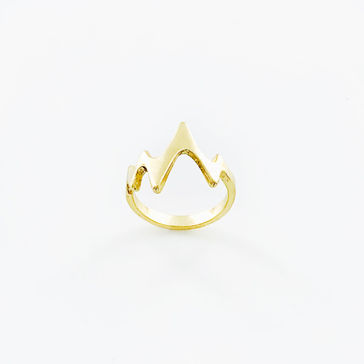 Gold ring with zig zag design