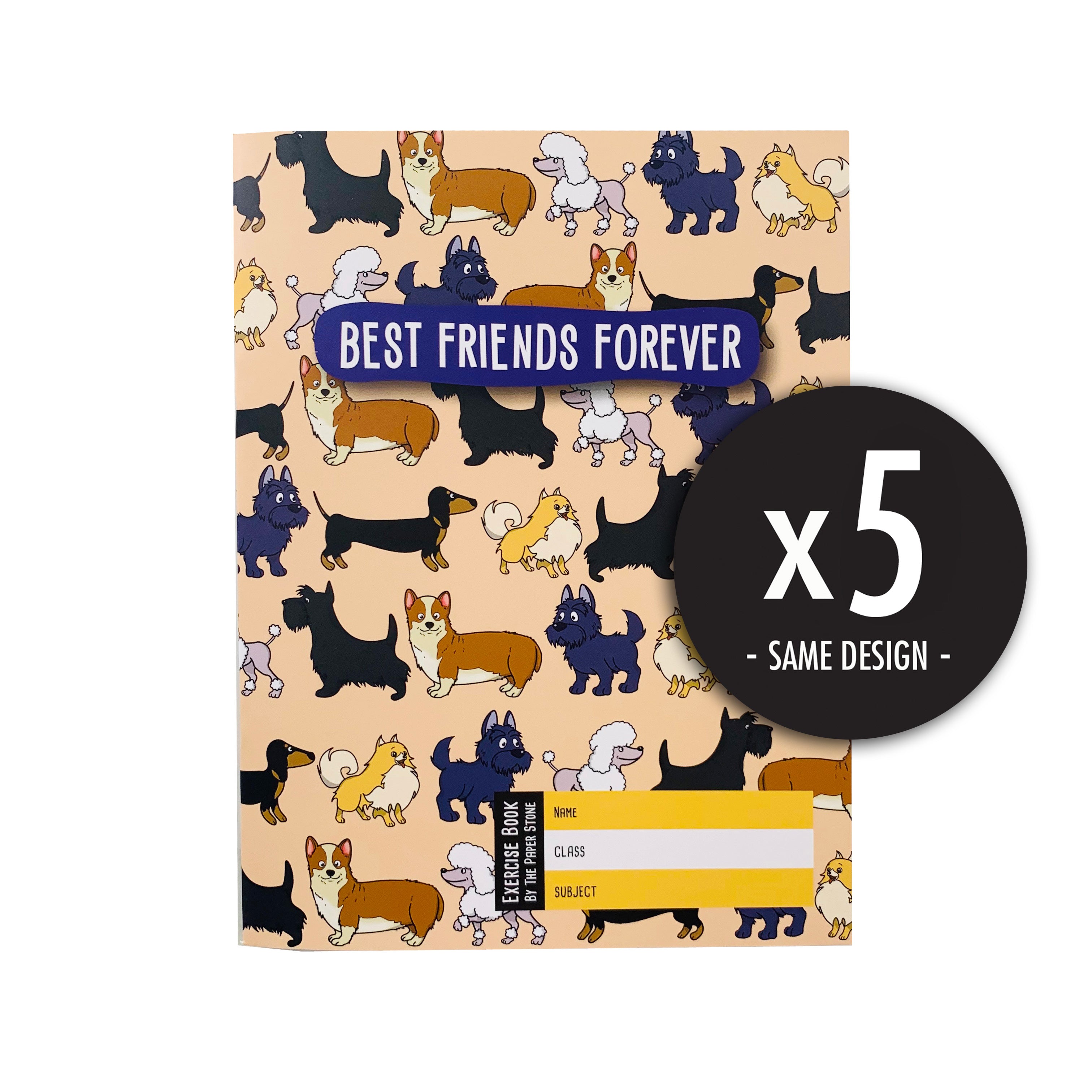 5PC DEAL Exercise Book - Best Friends Dogs