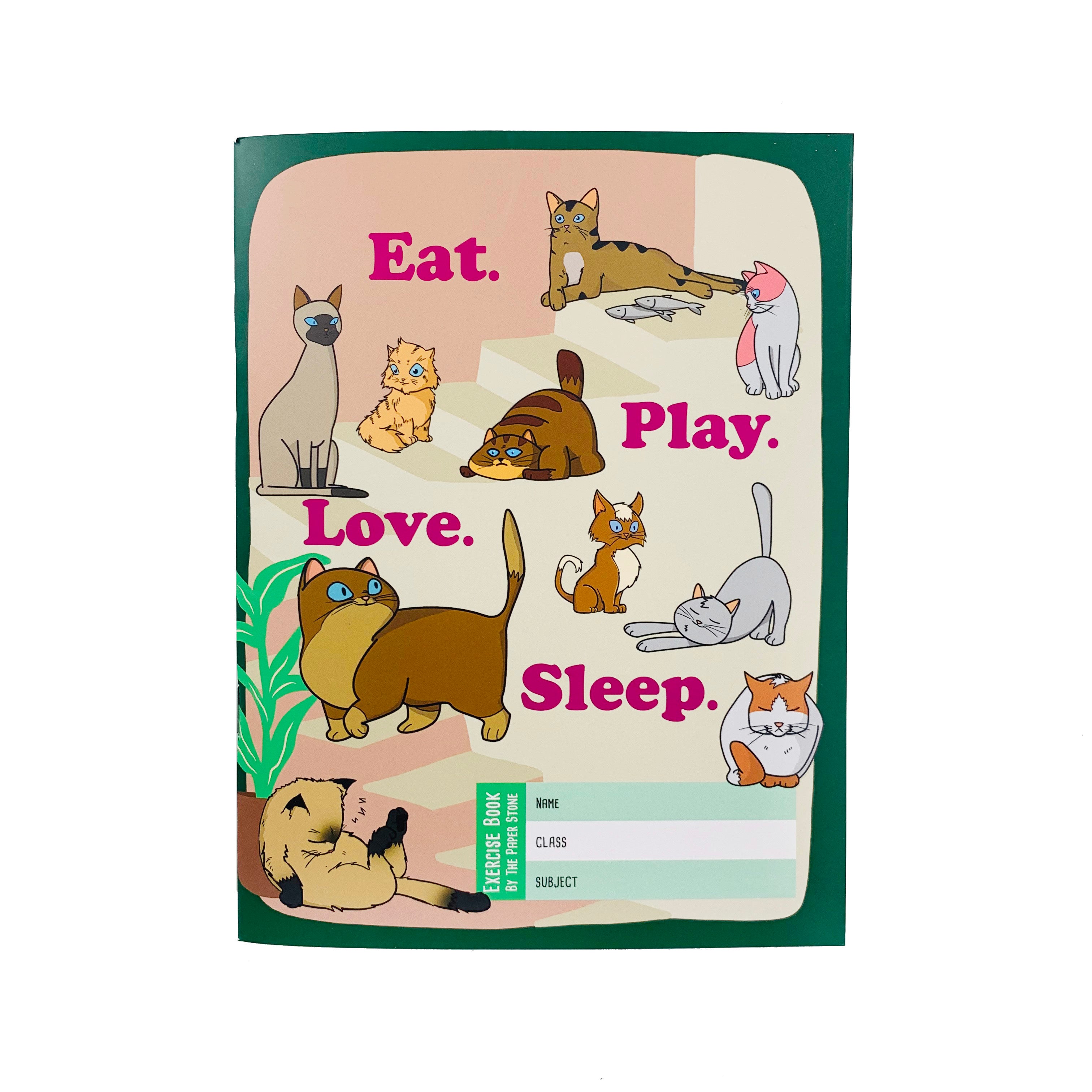 Exercise Book - Eat Play Cats