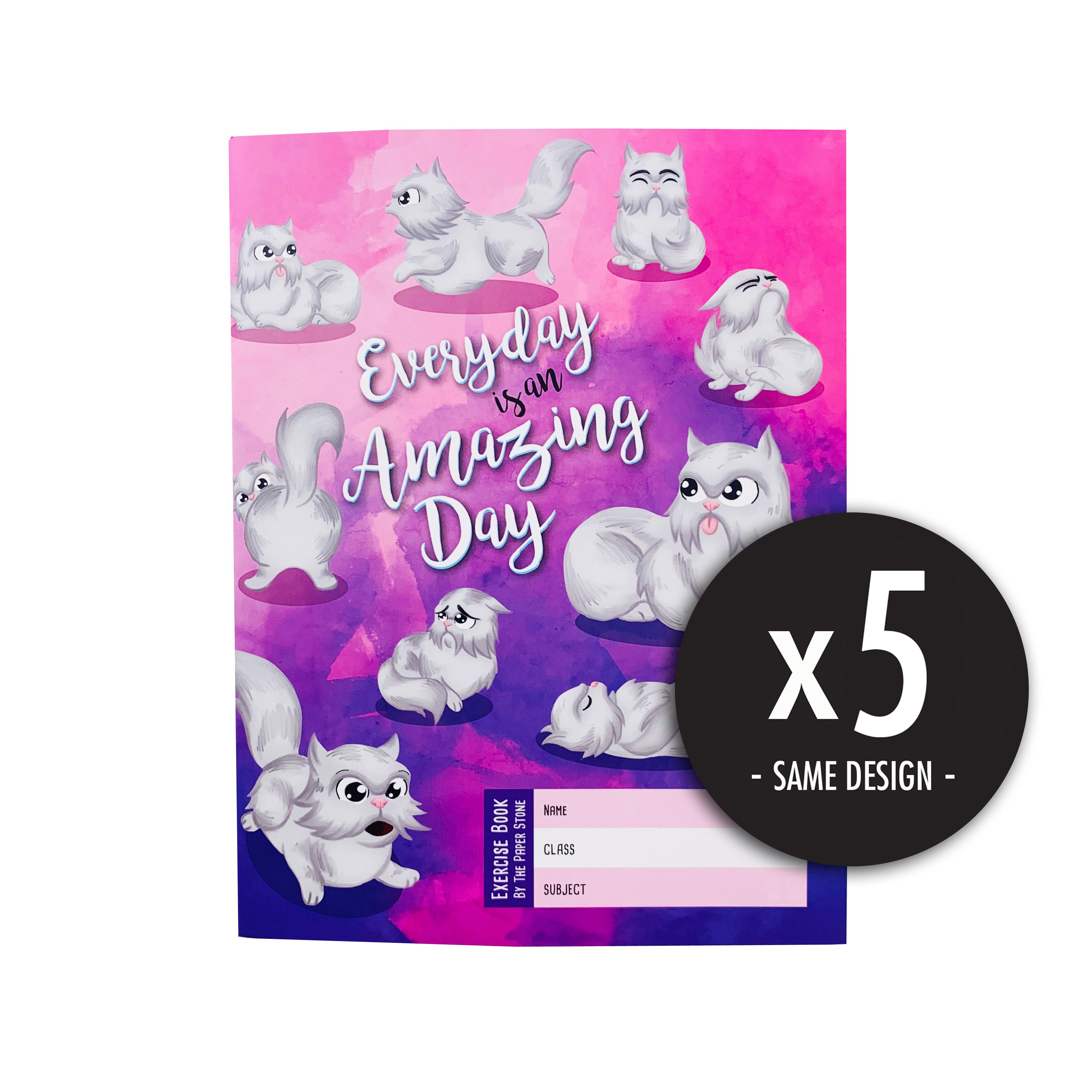 5PC DEAL Exercise Book - Amazing Day Cats