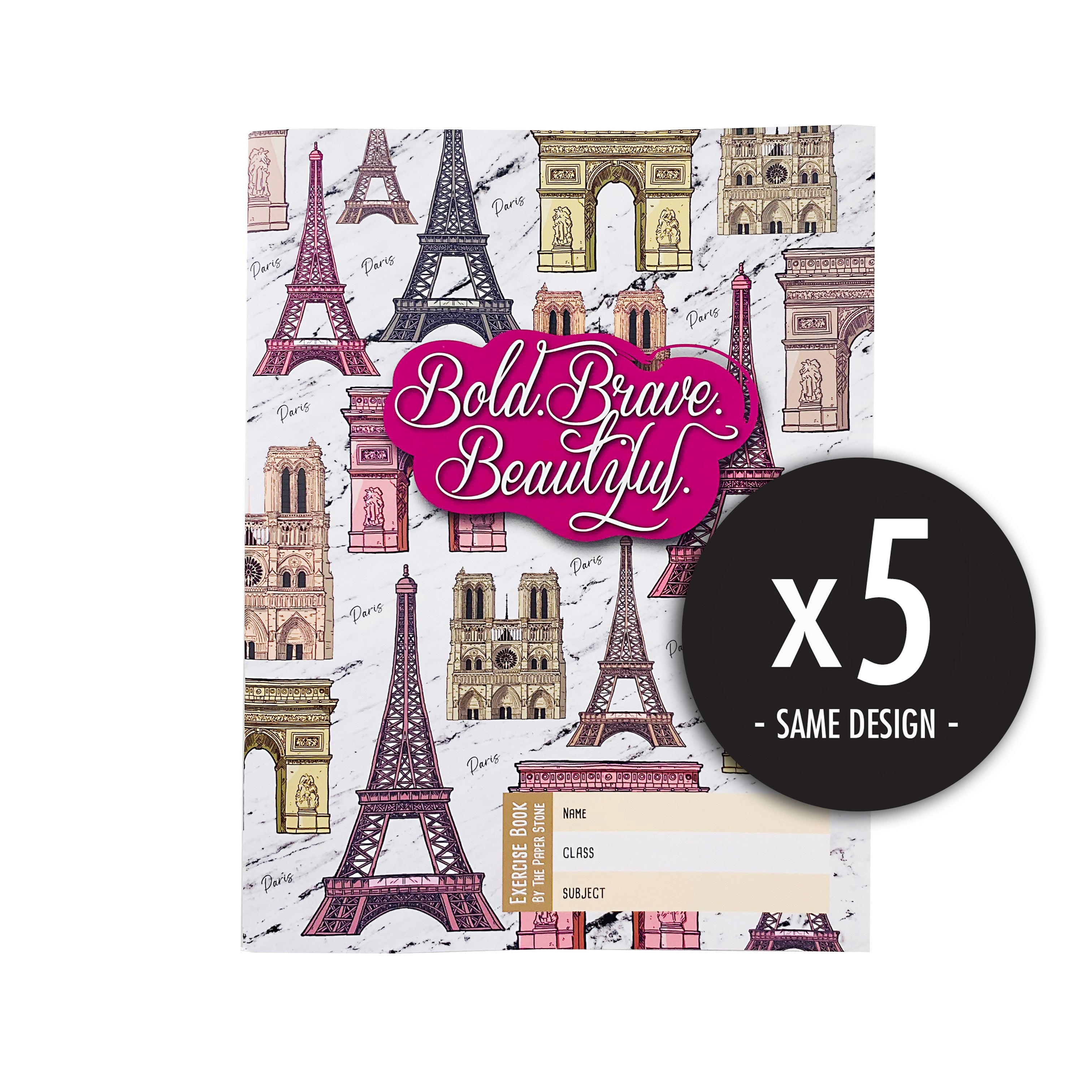 5PC DEAL Exercise Book - Bold Brave Paris