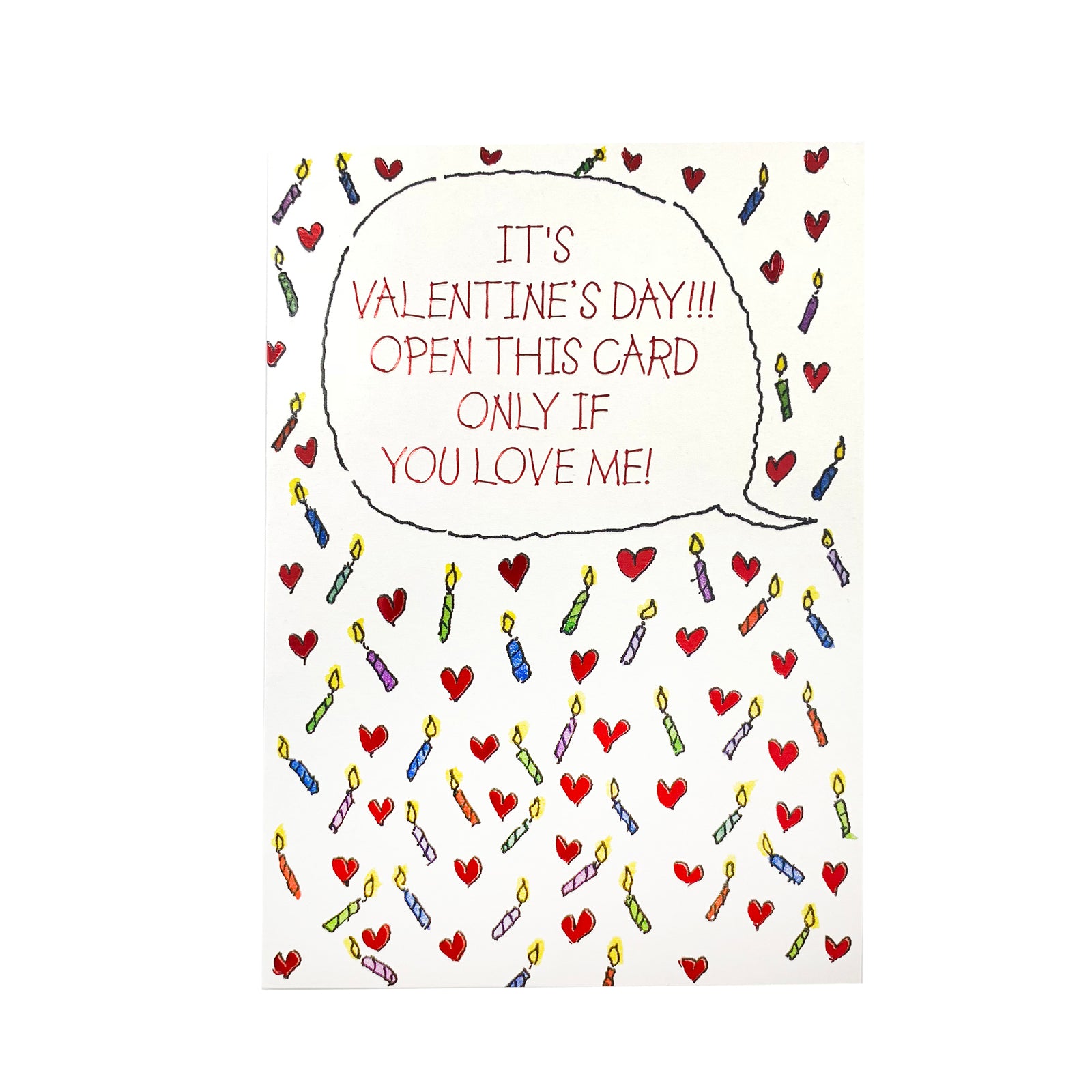 Designer Greetings Valentine's Day Card - Open This Card Candles