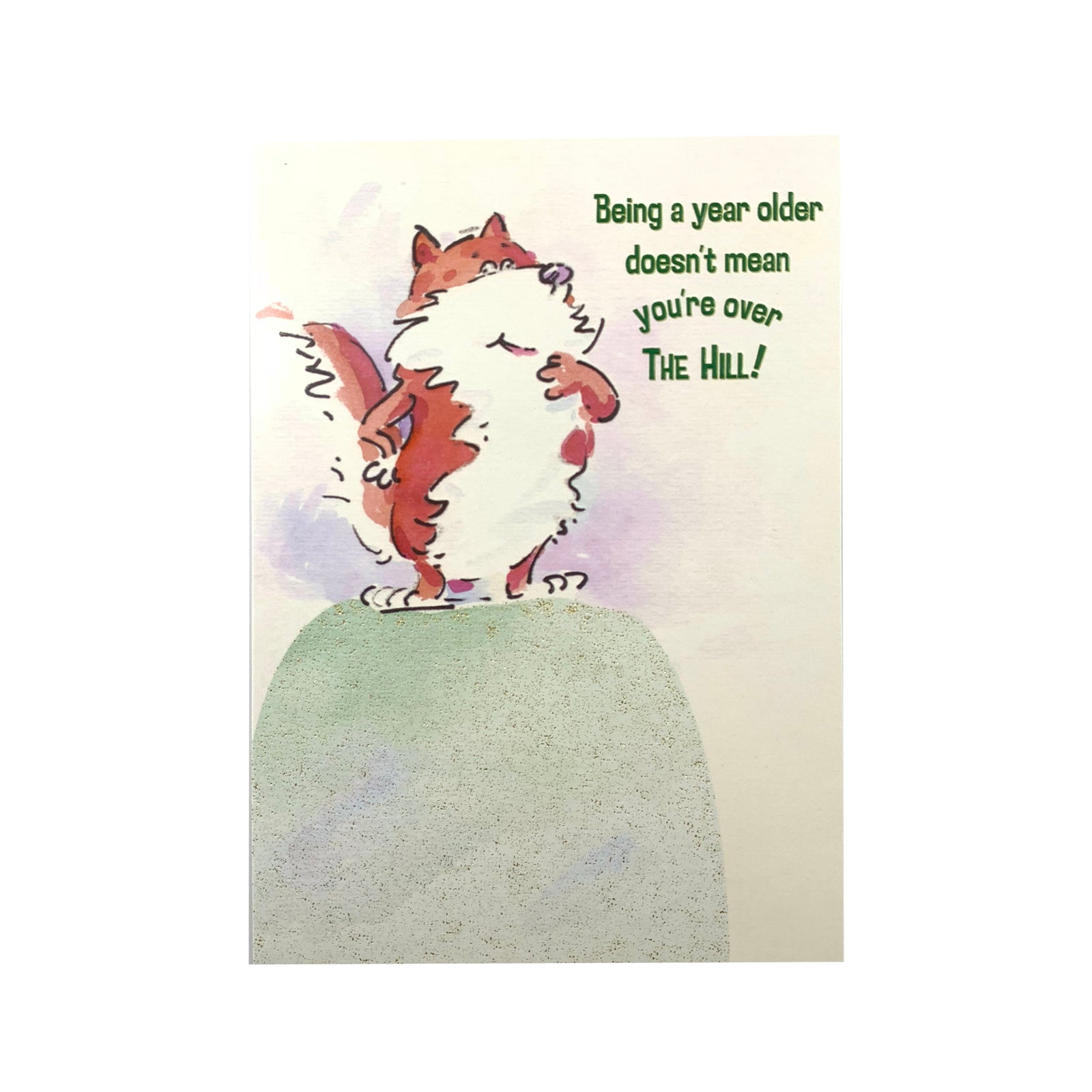 Designer Greetings Birthday Card - Over The Hill Fox